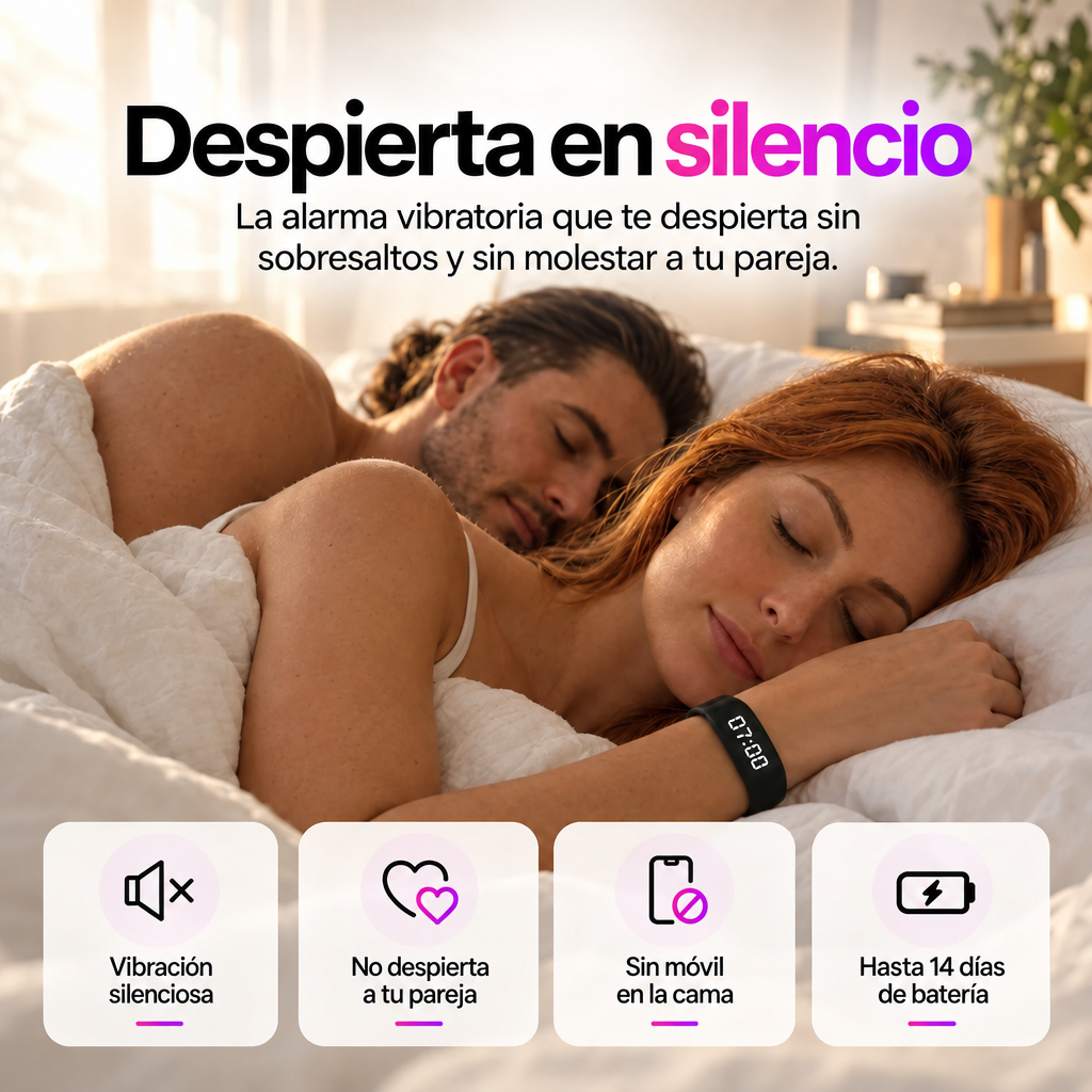 Vibalarma™ – Pulsera Despertador con Vibración Silenciosa
